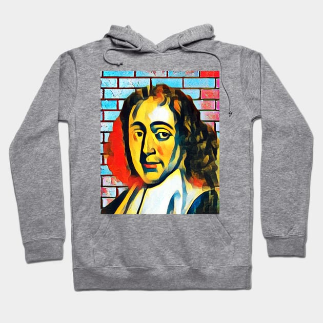 Baruch Spinoza Abstract Portrait | Baruch Spinoza Artwork 3 Hoodie by JustLit